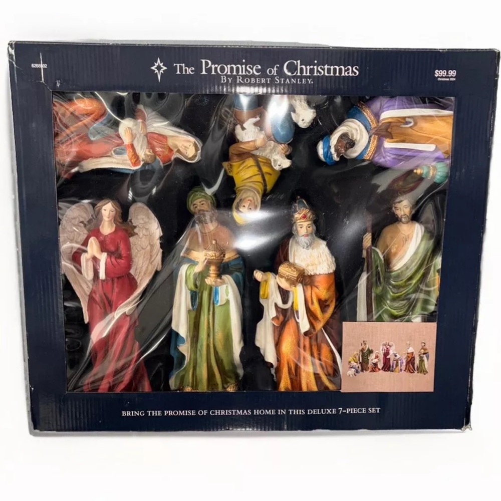 Nativity Scene The Promise of Christmas by Robert Stanley Deluxe 7 Piece Set new - Picture 4 of 11